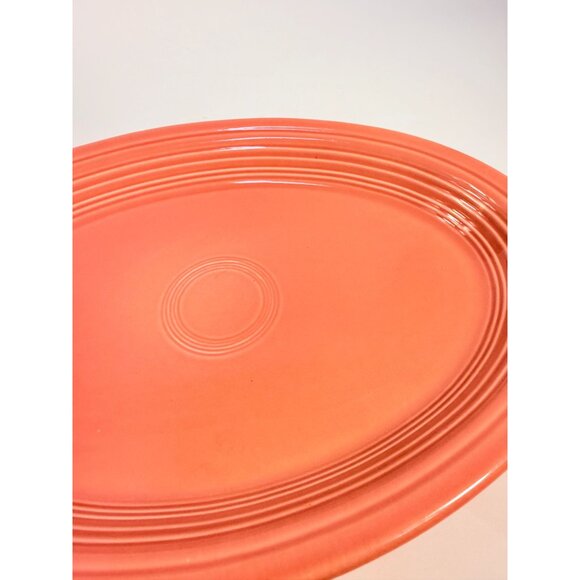 Fiestaware Rose Pink Oval Serving Platter Fiesta Plate Dish 13.5" Vintage Large - Picture 4 of 16